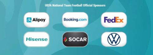 支付宝、大众、Booking、联邦快递等企业从2018年起均为欧足联的顶级赞助商
